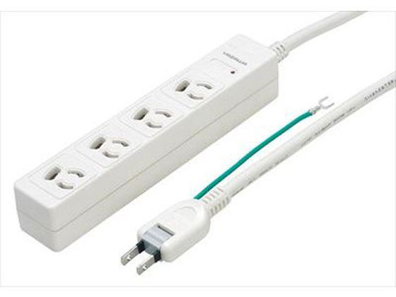 ヤザワ 3P抜け止めマグネットタップ 白 4個口 5m Y02JKNP405WH