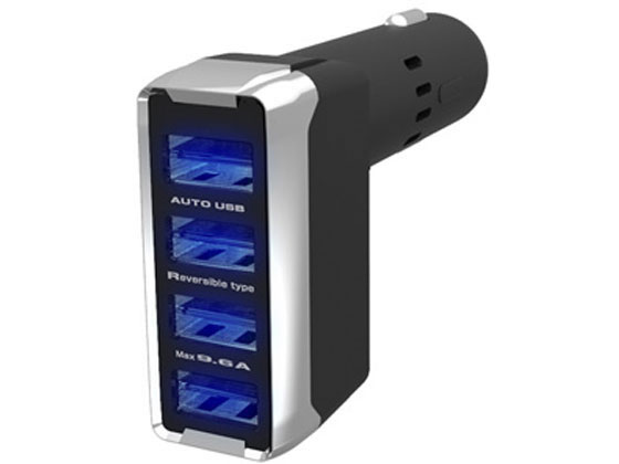 カシムラ リバーシブルUSB 4ポート DC-9.6A DC023 カシムラ リバーシブルUSB 4ポート DC-9.6A DC023