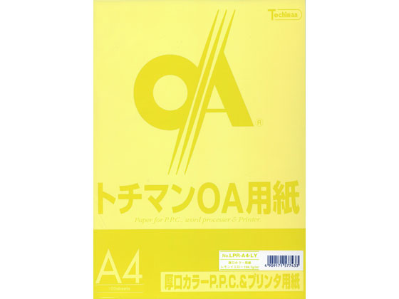 SAKAEテクニカルペーパー 厚口カラーPPC A4 レモンイエロー 100枚×5冊