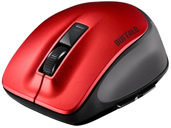 バッファロー Bluetoothプレミアムフィットマウス M レッド BSMBB500MRD バッファロー Bluetoothプレミアムフィットマウス M レッド BSMBB500MRD