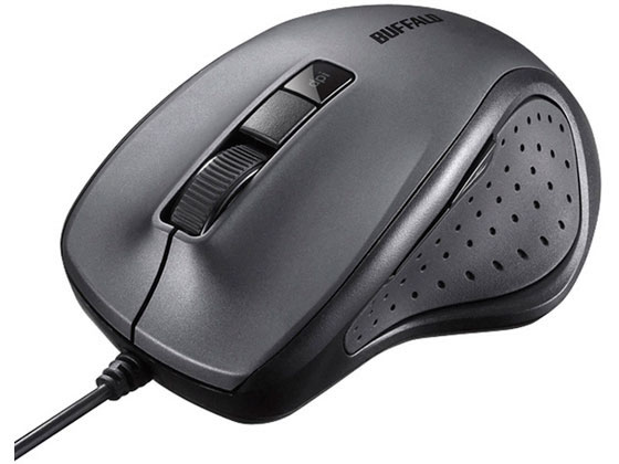 バッファロー 有線BlueLEDマウス 静音5ボタン ブラック BSMBU300BK バッファロー 有線BlueLEDマウス 静音5ボタン ブラック BSMBU300BK