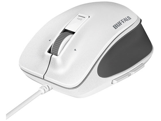 バッファロー 有線BlueLEDプレミアムフィットマウス Mホワイト BSMBU500MWH バッファロー 有線BlueLEDプレミアムフィットマウス Mホワイト BSMBU500MWH