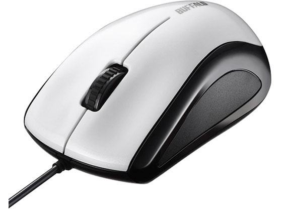 バッファロー 有線レーザー式マウス 静音 3ボタン ホワイト BSMLU100WH バッファロー 有線レーザー式マウス 静音 3ボタン ホワイト BSMLU100WH