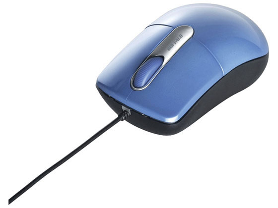 バッファロー 有線光学式マウス 静音3ボタン Mブルー Bsmou27smblが957円 ココデカウ