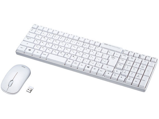 サンワサプライ マウス付きワイヤレスキーボード ホワイト SKB-WL34SETW サンワサプライ マウス付きワイヤレスキーボード ホワイト SKB-WL34SETW