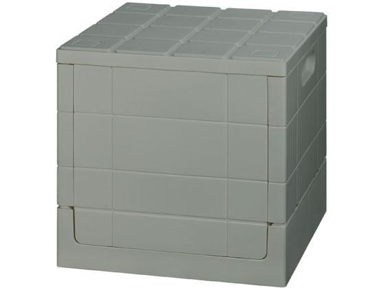 岩谷マテリアル グリッドコンテナー キューブ 38.5L グレー SKCUBE GY