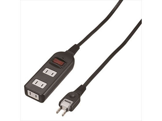 ヤザワ タップ ノイズフィルター集中スイッチ付 3個口 黒 1m