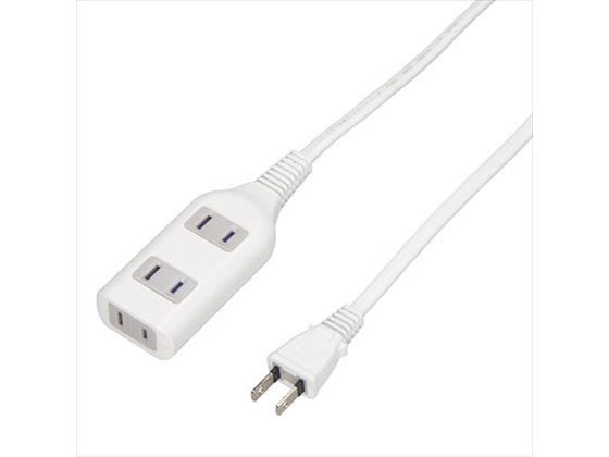 ヤザワ テーブルタップ 3個口 ホワイト 3m HSL303WH