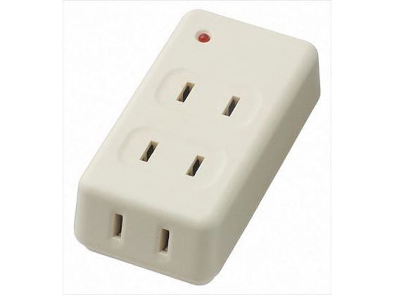 ヤザワ フロントタップ 雷サージ付 3個口 白 Y02FUK300WH