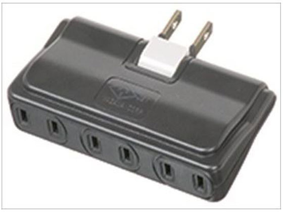 ヤザワ アンダータップ 耐トラ付 3個口 黒 Y02U300BK