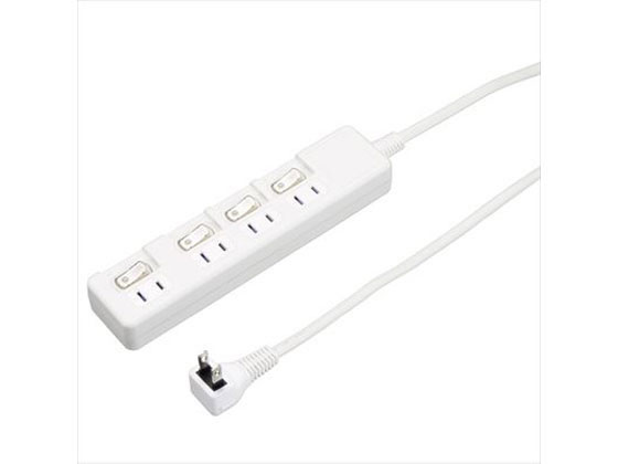 ヤザワ 節電タップ ホワイト 4個口 3m H8S443WH