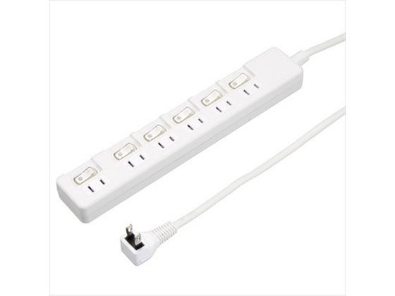 ヤザワ 節電タップ ホワイト 6個口 3m H8S663WH