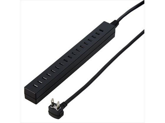 ヤザワ 差し込みフリータップ ベーシック ブラック 2.5m H85025BK2