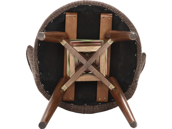 不二貿易 ダイニング チェア クラム ファブリック ブラウン 回転 チェア 95463 不二貿易 チェア 幅50×奥行52×高さ68? ブラウン⁄ホワイトウォッシュ