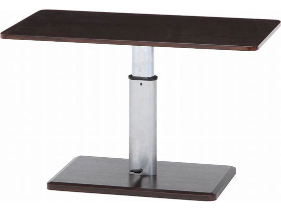 不二貿易 昇降テーブル W900×D500 ブラウン シルバー 10497が16,302円 
