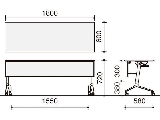 コクヨ コンフェスト スタンダード 棚無パネル付 W1800D600 