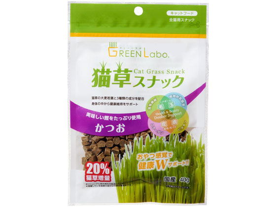 エイムクリエイツ 猫草スナック かつお 40g エイムクリエイツ 猫草スナック かつお 40g