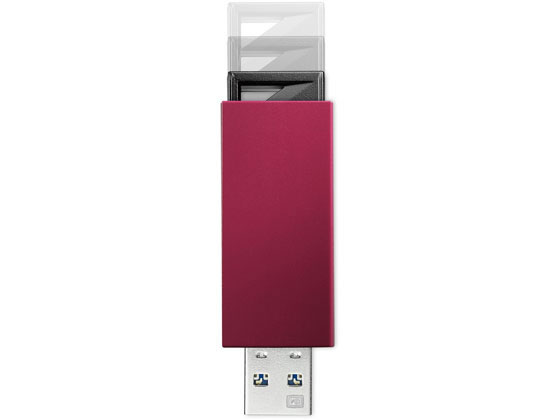 I・O DATA ノック式USBメモリー 16GB レッド U3-PSH16G R