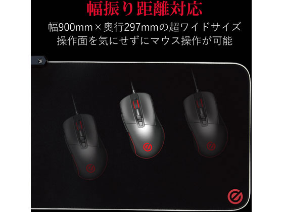 エレコム 光るマウスパッド デスクマットサイズ Mp Gl01bkが2 984円 ココデカウ