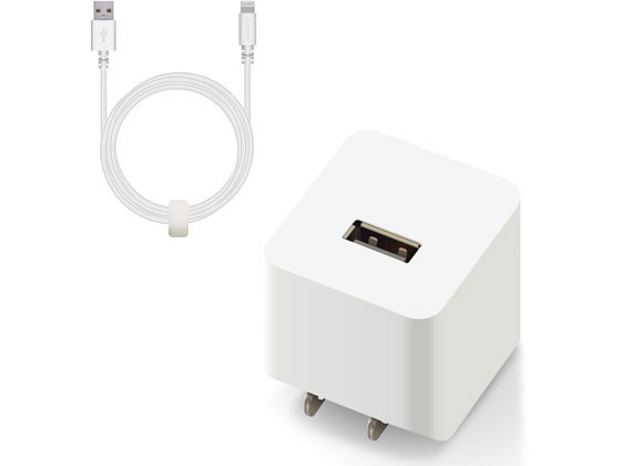 エレコム AC充電器 高耐久Lightningケーブル1.5m MPA-ACL09WH エレコム AC充電器 高耐久Lightningケーブル1.5m MPA-ACL09WH