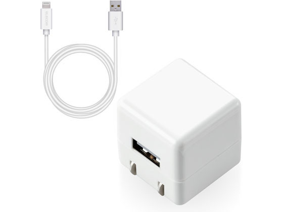 エレコム AC充電器 Lightningケーブル同梱 1.5m MPA-ACL05WH エレコム AC充電器 Lightningケーブル同梱 1.5m MPA-ACL05WH