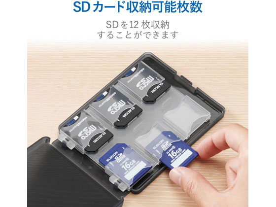 エレコム Sdカードケース 12枚収納 Cmc 06nsd12が567円 ココデカウ