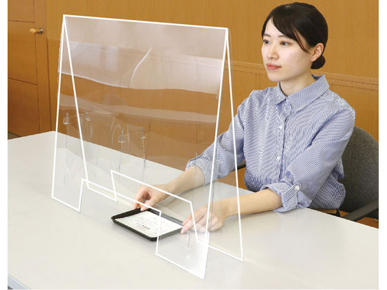 アーテック 飛沫防止パーテーション 1.0 大(500×610×100mm)窓アキ