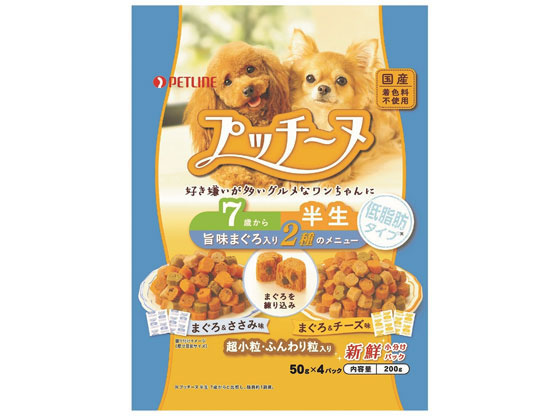 ペットライン プッチーヌ半生 7歳から低脂肪旨味まぐろ 200g