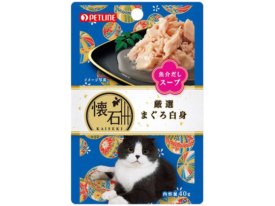 ペットライン 懐石レトルト 厳選まぐろ白身魚介だしスープ 40g ペットライン 懐石レトルト 厳選まぐろ白身魚介だしスープ 40g