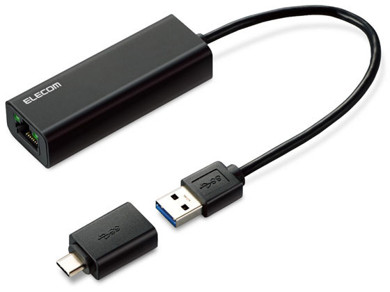 エレコム 有線LANアダプタ USB 3.1 ギガビット EDC-QUA3C-B エレコム 有線LANアダプタ USB 3.1 ギガビット EDC-QUA3C-B