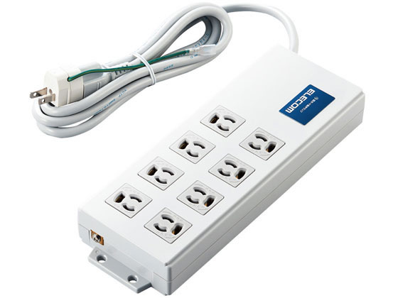 エレコム 電源タップ 2m 3P 8個口 ボックス型 T-H0520SKFR エレコム 電源タップ 2m 3P 8個口 ボックス型 T-H0520SKFR