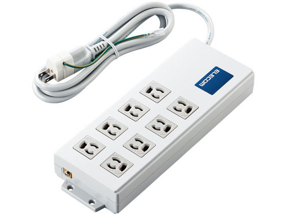 エレコム 電源タップ 2m 3P 8個口 ボックス型 T-H0520SR エレコム 電源タップ 2m 3P 8個口 ボックス型 T-H0520SR