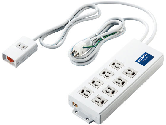 エレコム 電源タップ 2m 3P 8個口 2P×1個口 T-H0520TSKFR エレコム 電源タップ 2m 3P 8個口 2P×1個口 T-H0520TSKFR