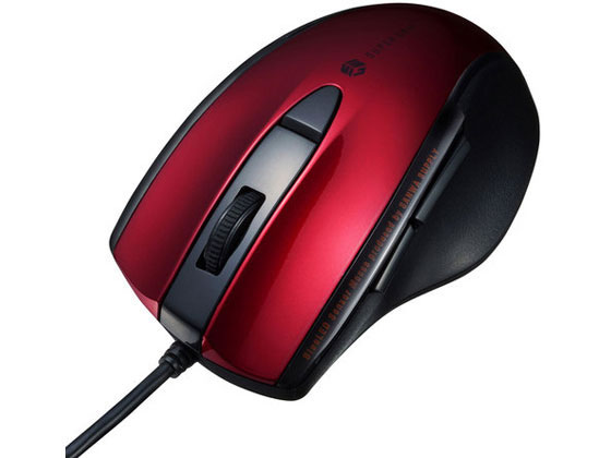 サンワサプライ 静音有線ブルーLEDマウス5ボタンレッド MA-BL168R サンワサプライ 静音有線ブルーLEDマウス5ボタンレッド MA-BL168R