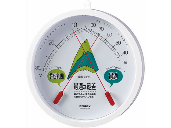 エンペックス気象計 最適な飽差温度湿度計 TM-4680