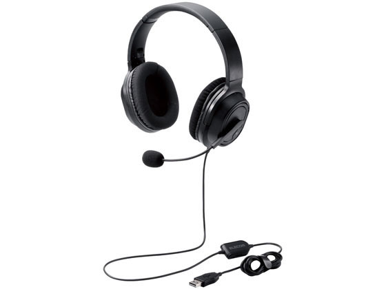 エレコム ヘッドセット 両耳 有線 オーバーヘッド USB HS-HP30UBK エレコム ヘッドセット 両耳 有線 オーバーヘッド USB HS-HP30UBK