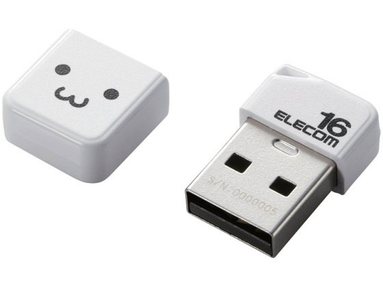 エレコム USBメモリ 小型 16GB キャップ付 MF-SU2B16GWHF エレコム USBメモリ 小型 16GB キャップ付 MF-SU2B16GWHF