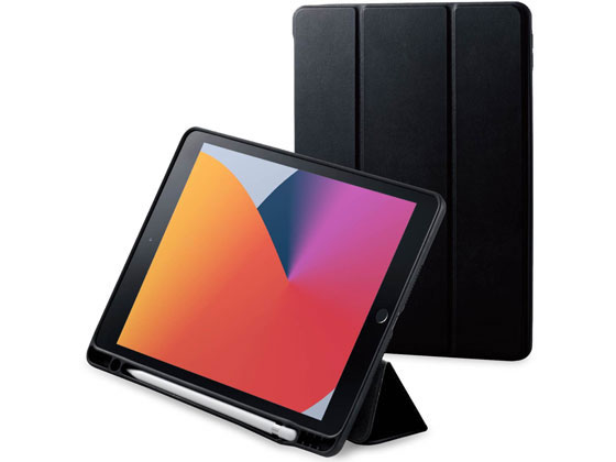 エレコム iPad 2020 レザーケース 手帳型 2アングル TBWA19RWVSABK エレコム iPad 2020 レザーケース 手帳型 2アングル TBWA19RWVSABK