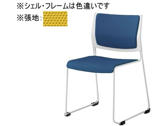 オカムラ ケッテ チェア 背座パッド シルバーフレーム ブラックシェル イエロー オカムラ ケッテ チェア 背座パッド シルバーフレーム ブラックシェル イエロー