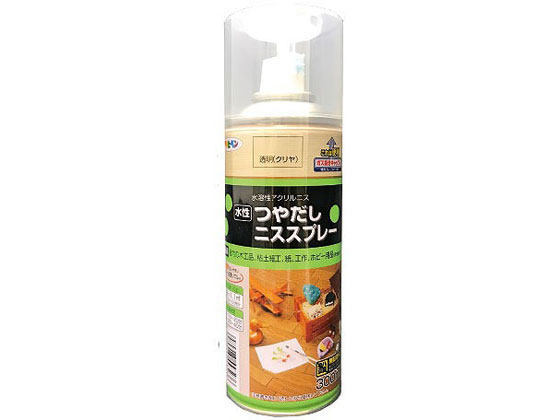 アサヒペン 水性つやだしニス 透明 クリヤ スプレー 300ml アサヒペン 水性つやだしニス 透明 クリヤ スプレー 300ml