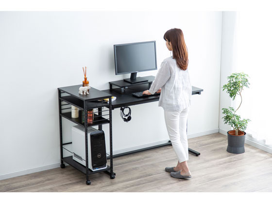アイリスオーヤマ 昇降デスク W1200 ブラック UDD-1200-BKが17,743円
