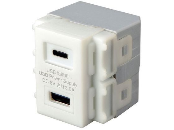 サンワサプライ 埋込USB給電用コンセント (Type C搭載) サンワサプライ 埋込USB給電用コンセント (Type C搭載)