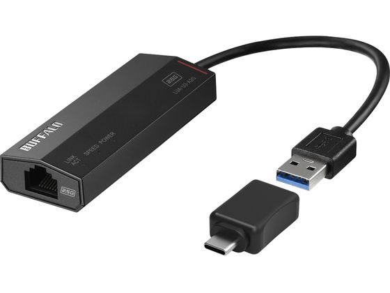 バッファロー 2.5GbE対応 USB LANアダプター LUA-U3-A2G C バッファロー 2.5GbE対応 USB LANアダプター LUA-U3-A2G C