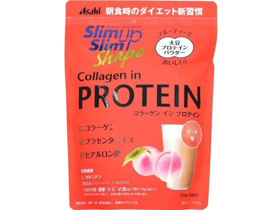 アサヒグループ食品 スリムUPスリムシェイプ コラーゲンインプロテイン 225g アサヒグループ食品 スリムUPスリムシェイプ コラーゲンインプロテイン 225g