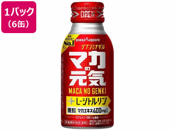 ポッカサッポロ マカの元気ドリンク ボトル缶 100mL×6本 ポッカサッポロ マカの元気ドリンク ボトル缶 100mL×6本