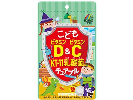ユニマットリケン こども ビタミンDビタミンC KT-11乳酸菌チュアブル30粒 ユニマットリケン こども ビタミンDビタミンC KT-11乳酸菌チュアブル30粒