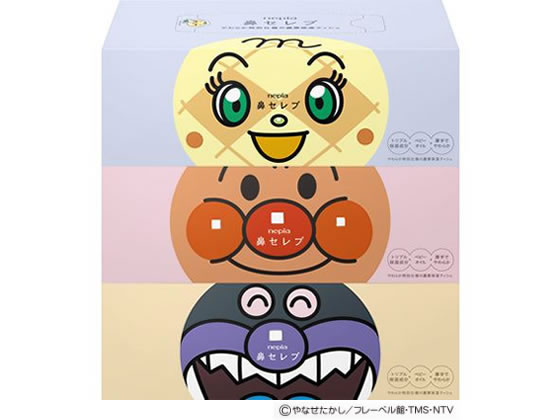 王子ネピア 鼻セレブ ティシュ アンパンマン 180組×3個パック