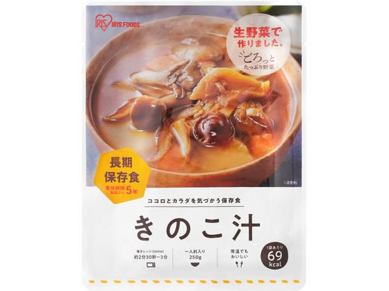 アイリスオーヤマ 災対食パウチ きのこ汁 250g-キノコジル アイリスオーヤマ 災対食パウチ きのこ汁 250g-キノコジル