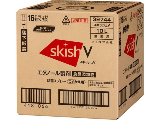 KAO スキッシュV つめかえ用 10L 業務用 厨房用除菌剤