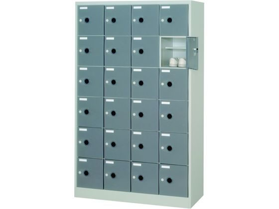シューズロッカーSCタイプ 扉:ダークグレー 24人用(中棚付) シューズロッカーSCタイプ 扉:ダークグレー 24人用(中棚付)